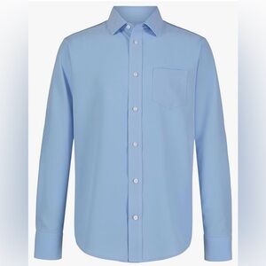 Nautica Boys' Big School Uniform Long Sleeve Performance Button-Down Shirt